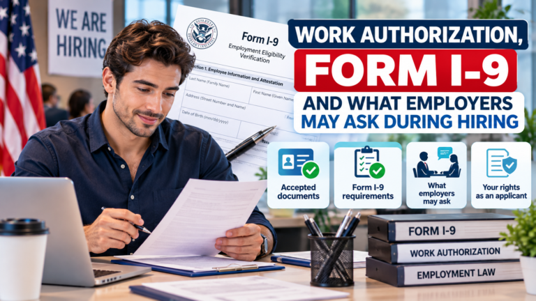 Work Authorization, Form I-9 and What Employers May Ask During Hiring