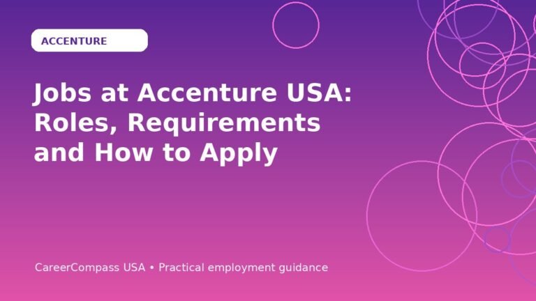 Jobs at Accenture USA: Roles, Requirements and How to Apply