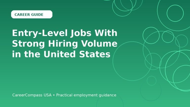 Entry-Level Jobs With Strong Hiring Volume in the United States