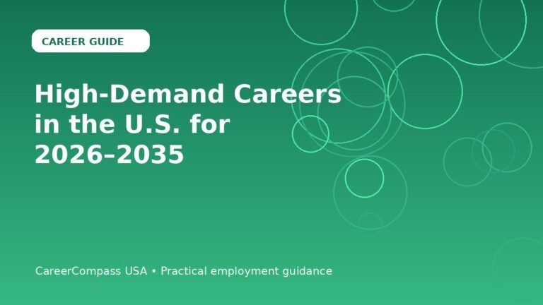 High-Demand Careers in the U.S. for 2026–2035