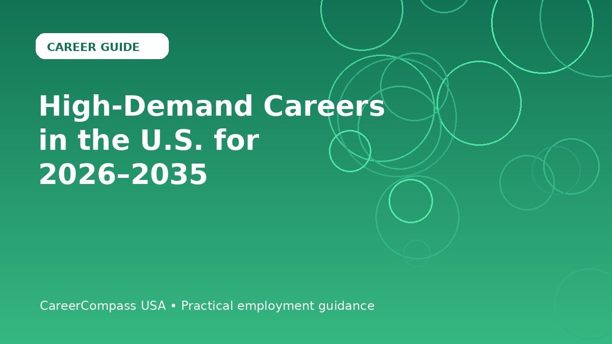 High-Demand Careers in the U.S. for 2026–2035