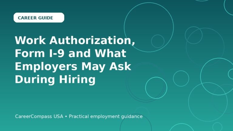Work Authorization, Form I-9 and What Employers May Ask During Hiring